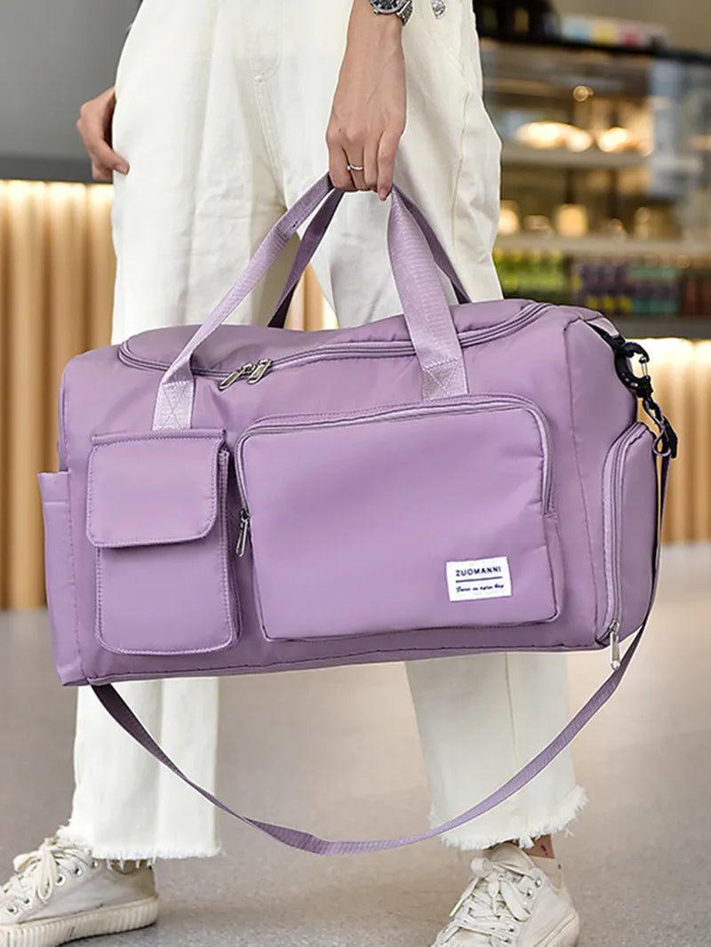 Large Capacity Carry-On Travel Bag - Weekender Duffle with Shoe Compartment for Women, Ideal for Sports and Fitness