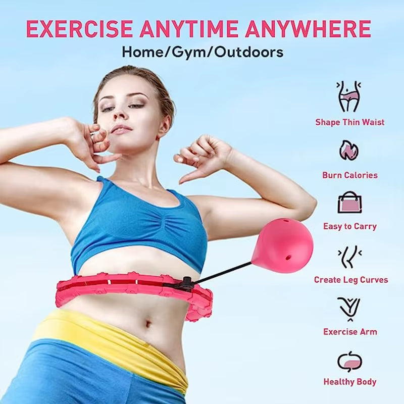 Adjustable 24-Section Smart Sport Hoop for Waist Massaging and Fitness - Effective Weight Loss Equipment