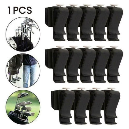 Durable Plastic Golf Club Bag Clips with Putter Clamp Holder - Black Organizer for Men and Women