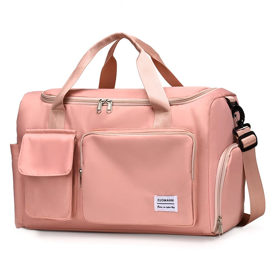Large Capacity Carry-On Travel Bag - Weekender Duffle with Shoe Compartment for Women, Ideal for Sports and Fitness
