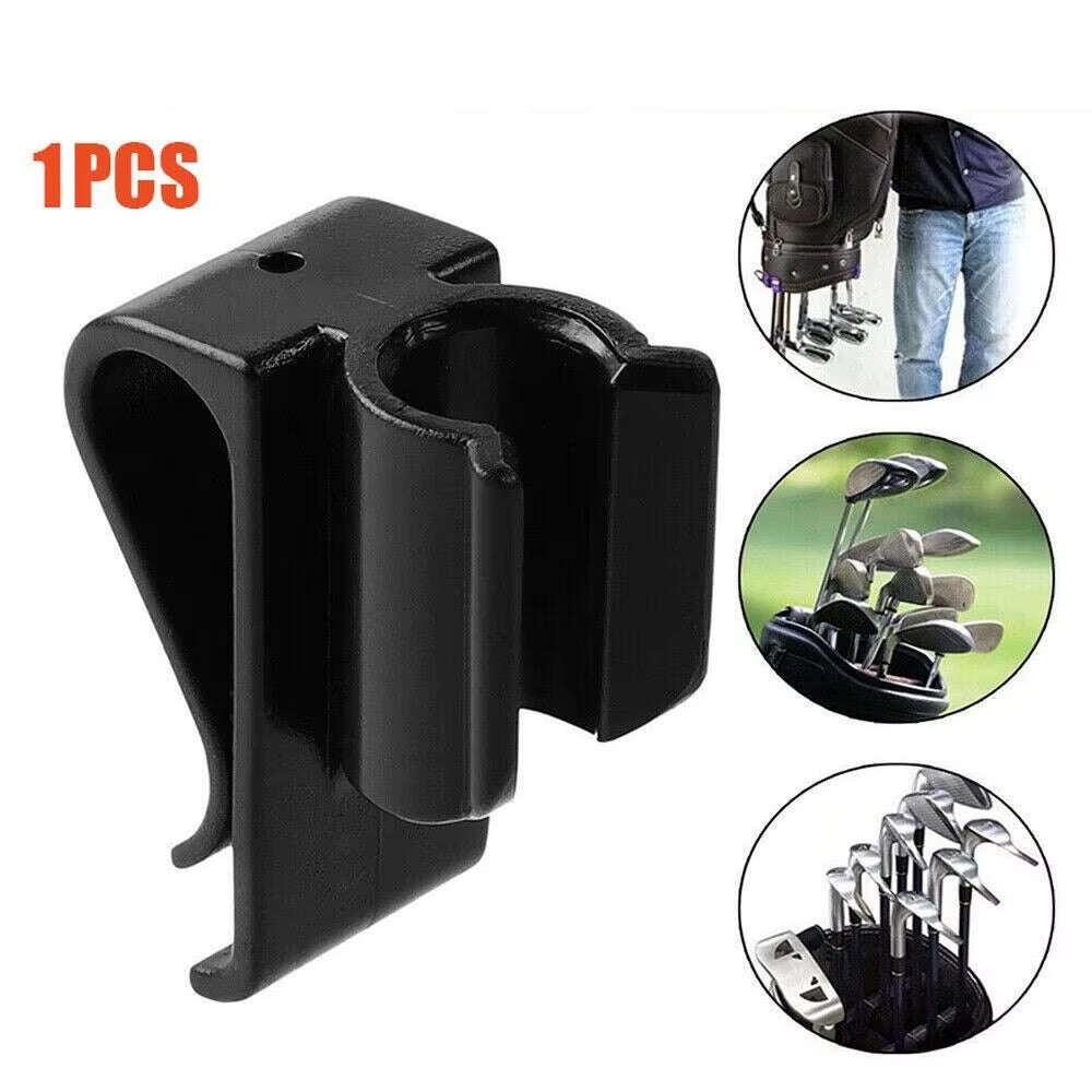 Durable Plastic Golf Club Bag Clips with Putter Clamp Holder - Black Organizer for Men and Women
