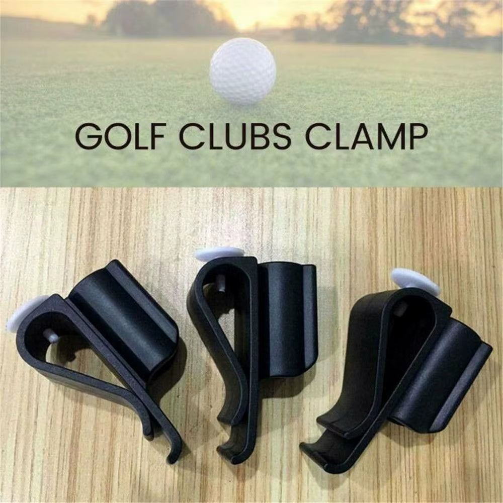 Durable Plastic Golf Club Bag Clips with Putter Clamp Holder - Black Organizer for Men and Women