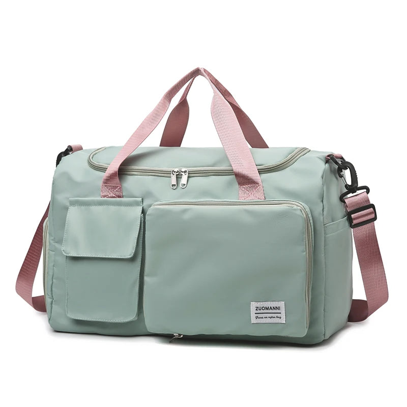 Large Capacity Carry-On Travel Bag - Weekender Duffle with Shoe Compartment for Women, Ideal for Sports and Fitness