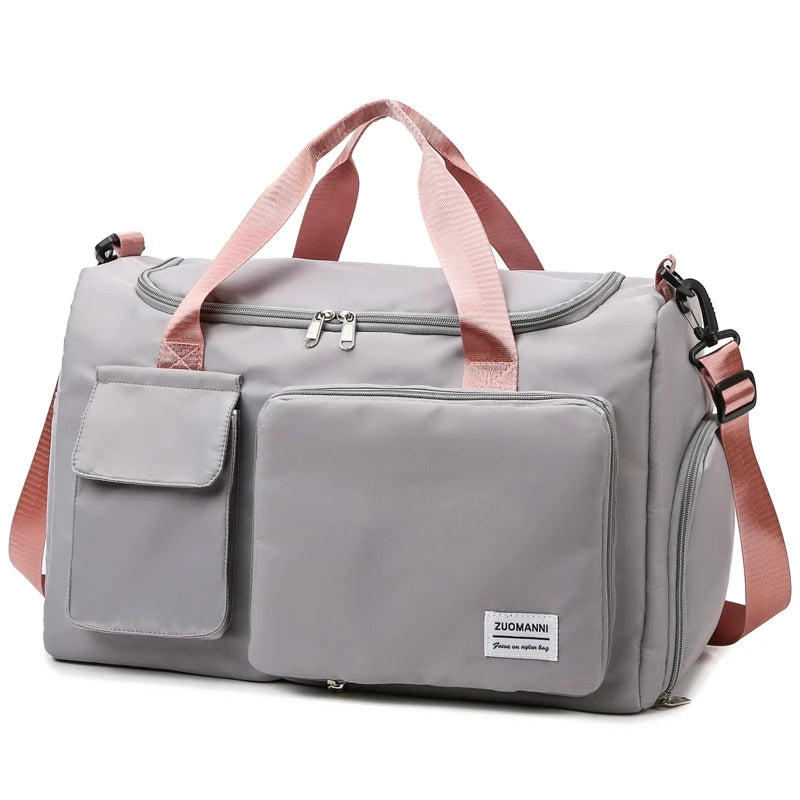 Large Capacity Carry-On Travel Bag - Weekender Duffle with Shoe Compartment for Women, Ideal for Sports and Fitness
