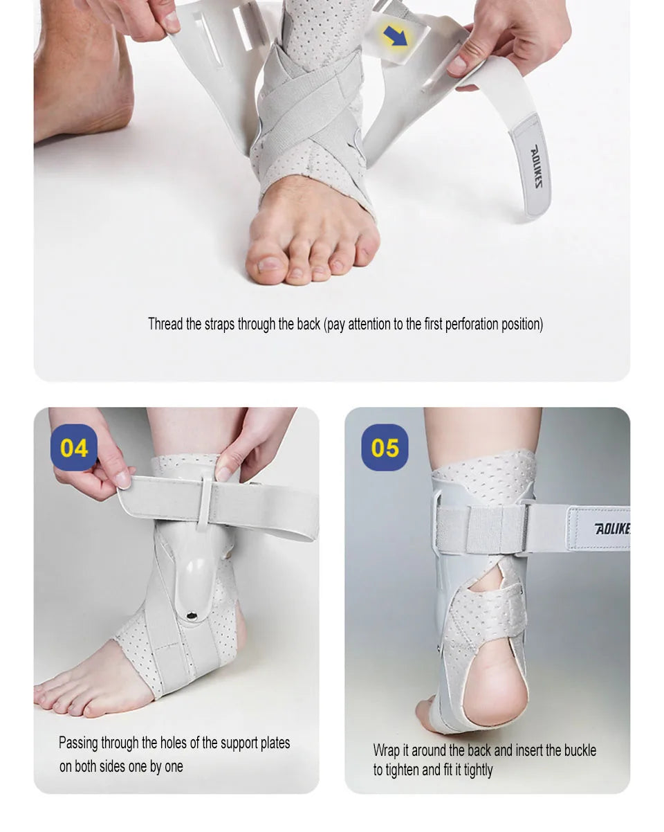 Tobillera de Compresión Deportiva AOLIKES | Soporte Antideslizante para Lesiones, Esguinces y Fascitis Plantar – Kyos Sport