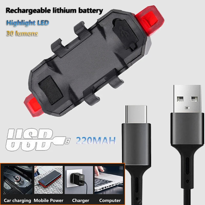 Set de Luces LED para Bicicleta Recargables – Luz Delantera 700LM + Luz Trasera con Modos y Resistencia al Agua