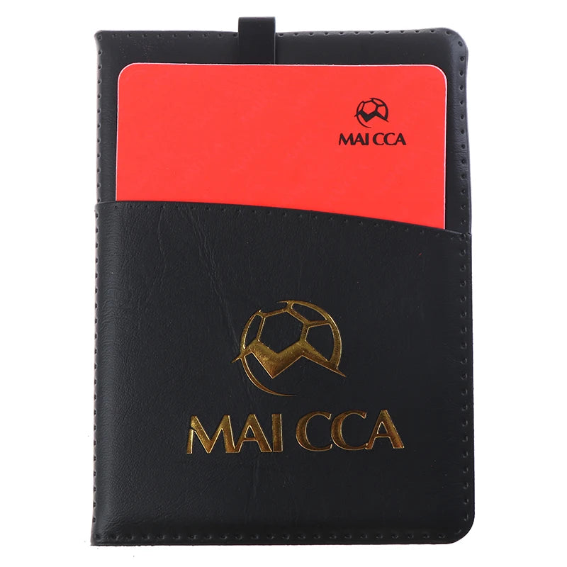 Set Profesional de Árbitro – Tarjetas Roja y Amarilla con Estuche de Cuero para Fútbol y Deportes