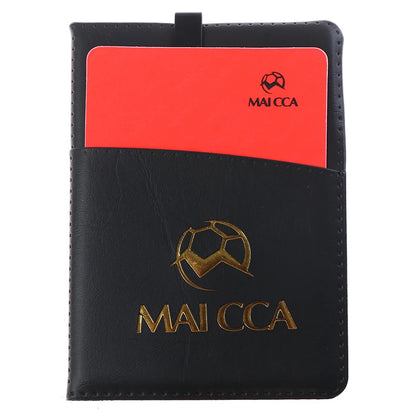 Set Profesional de Árbitro – Tarjetas Roja y Amarilla con Estuche de Cuero para Fútbol y Deportes
