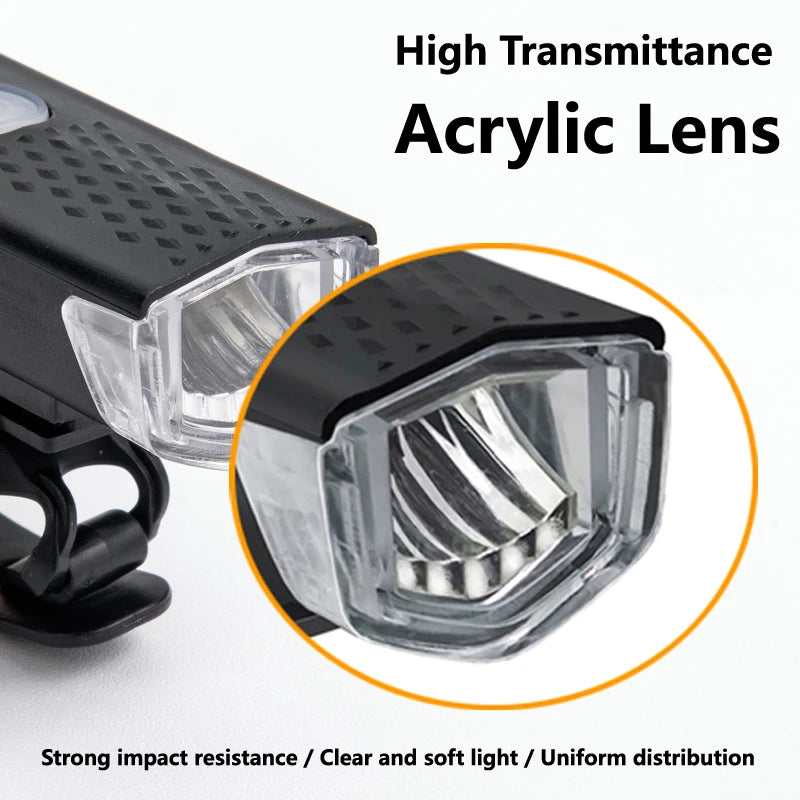 Set de Luces LED para Bicicleta Recargables – Luz Delantera 700LM + Luz Trasera con Modos y Resistencia al Agua