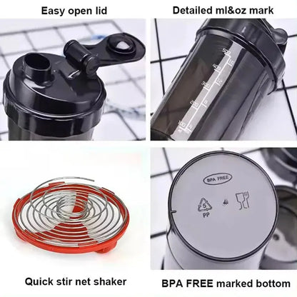 Shaker de Proteína 3 Capas de Gran Capacidad – Vaso Fitness para Batidos, Suplementos y Entrenamiento