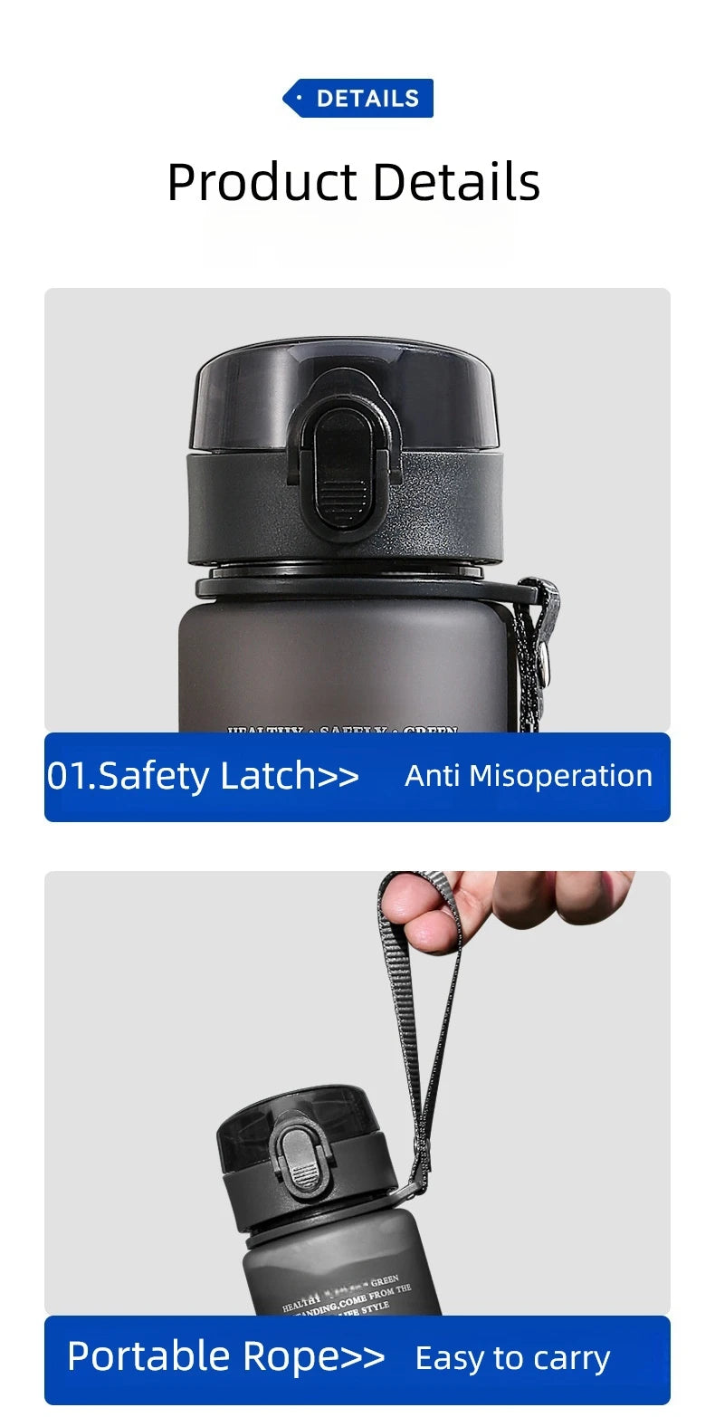 Botella Deportiva BPA Free Antigoteo 400 ml y 560 ml Reutilizable para Gym, Hiking y Outdoor