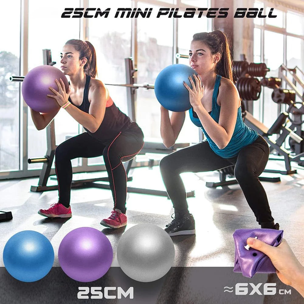 Pelota Mini de Yoga y Pilates 25 cm Antideslizante y Anti Explosión para Entrenamiento y Rehabilitación