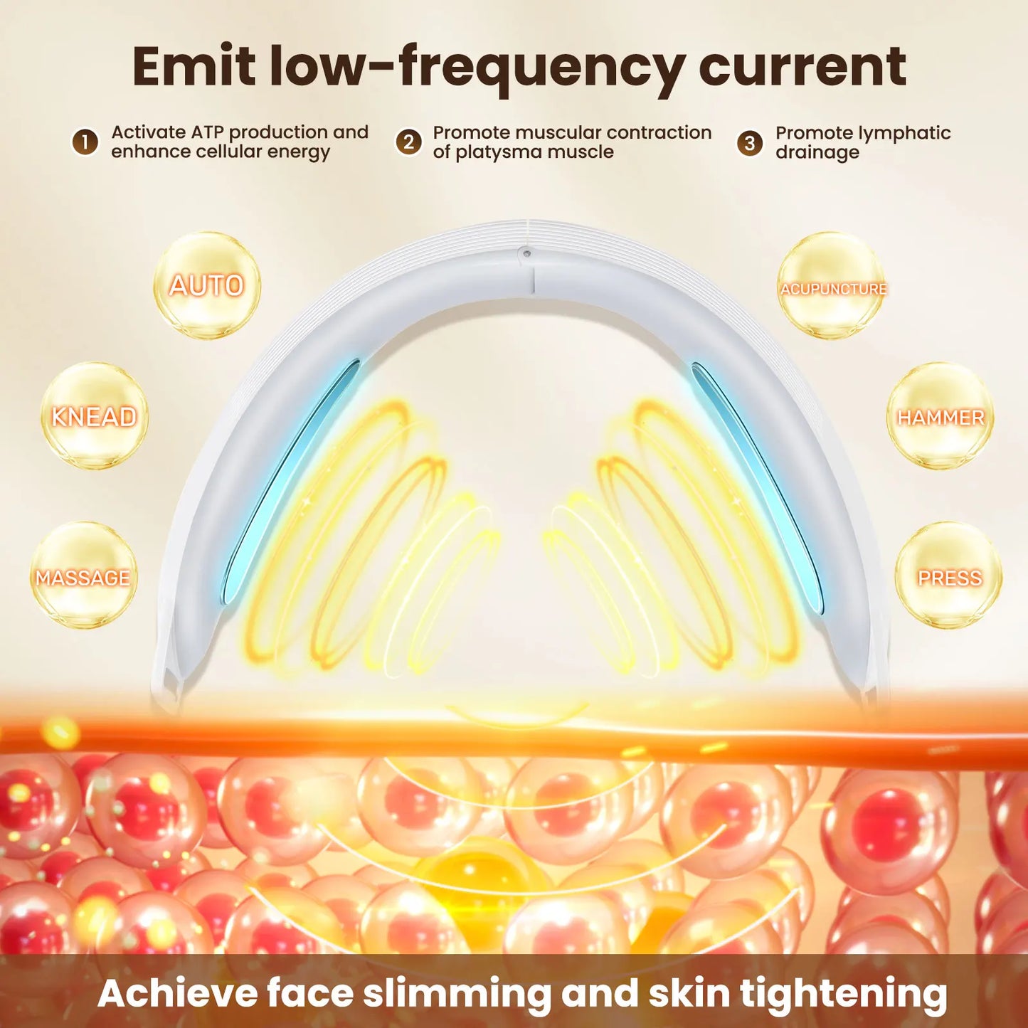 Dispositivo Reafirmante Facial V-Shape | Masajeador Eléctrico para Lifting, Afinado Facial y Papada