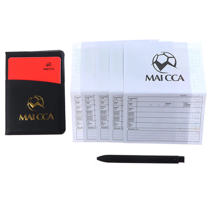 Set Profesional de Árbitro – Tarjetas Roja y Amarilla con Estuche de Cuero para Fútbol y Deportes