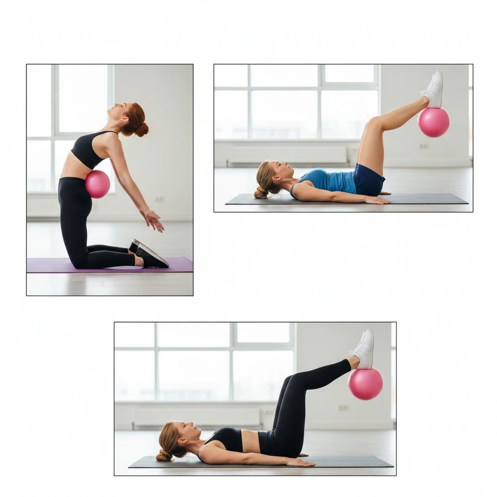 Pelota Mini de Yoga y Pilates 25 cm Antideslizante y Anti Explosión para Entrenamiento y Rehabilitación