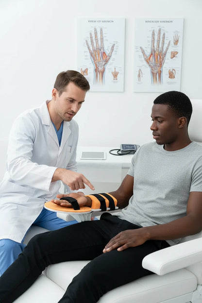 Dispositivo Eléctrico de Rehabilitación de Mano – Entrenador Funcional para Ictus y Hemiplejia con Velocidad Ajustable