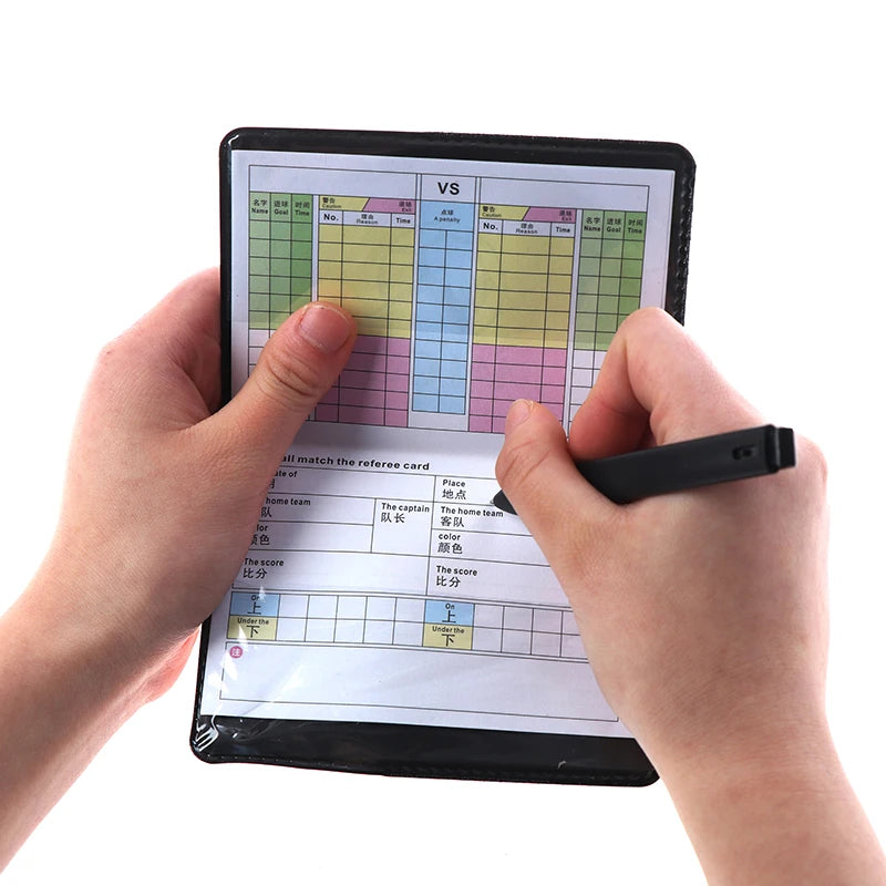 Set Profesional de Árbitro – Tarjetas Roja y Amarilla con Estuche de Cuero para Fútbol y Deportes