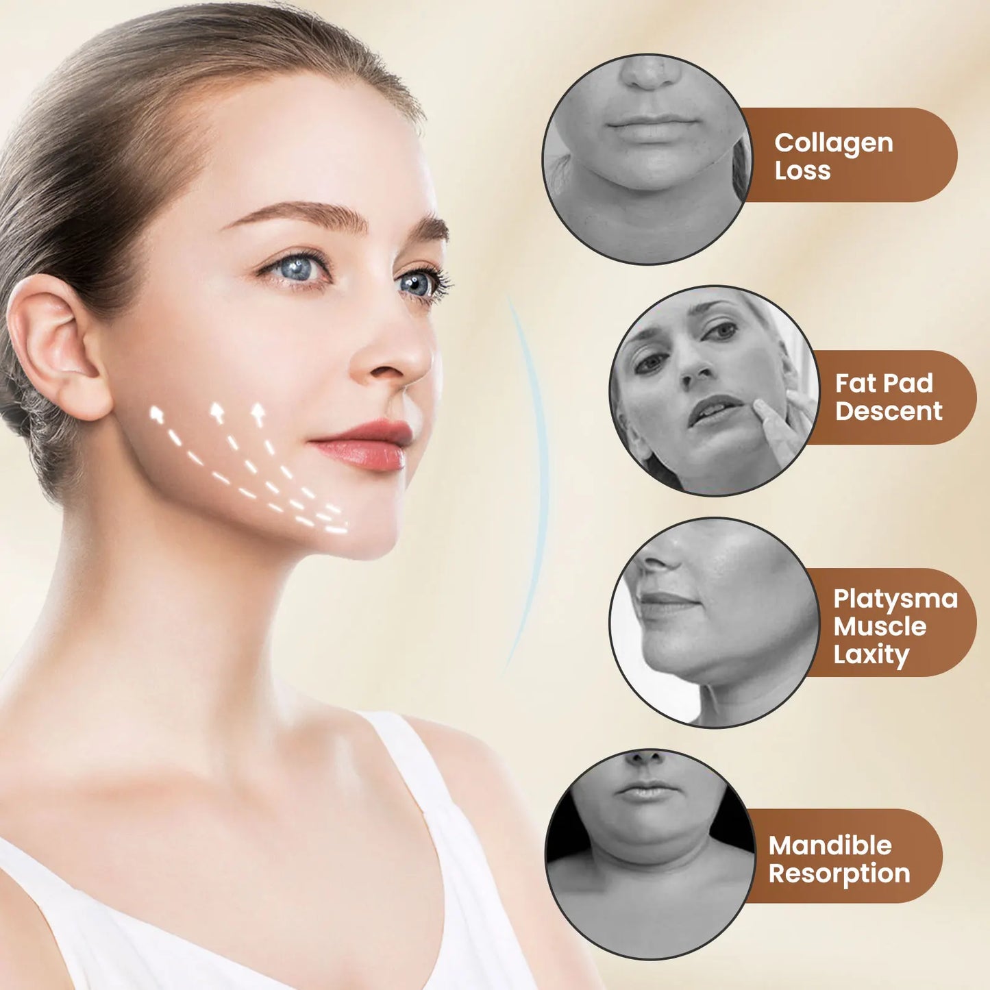 Dispositivo Reafirmante Facial V-Shape | Masajeador Eléctrico para Lifting, Afinado Facial y Papada