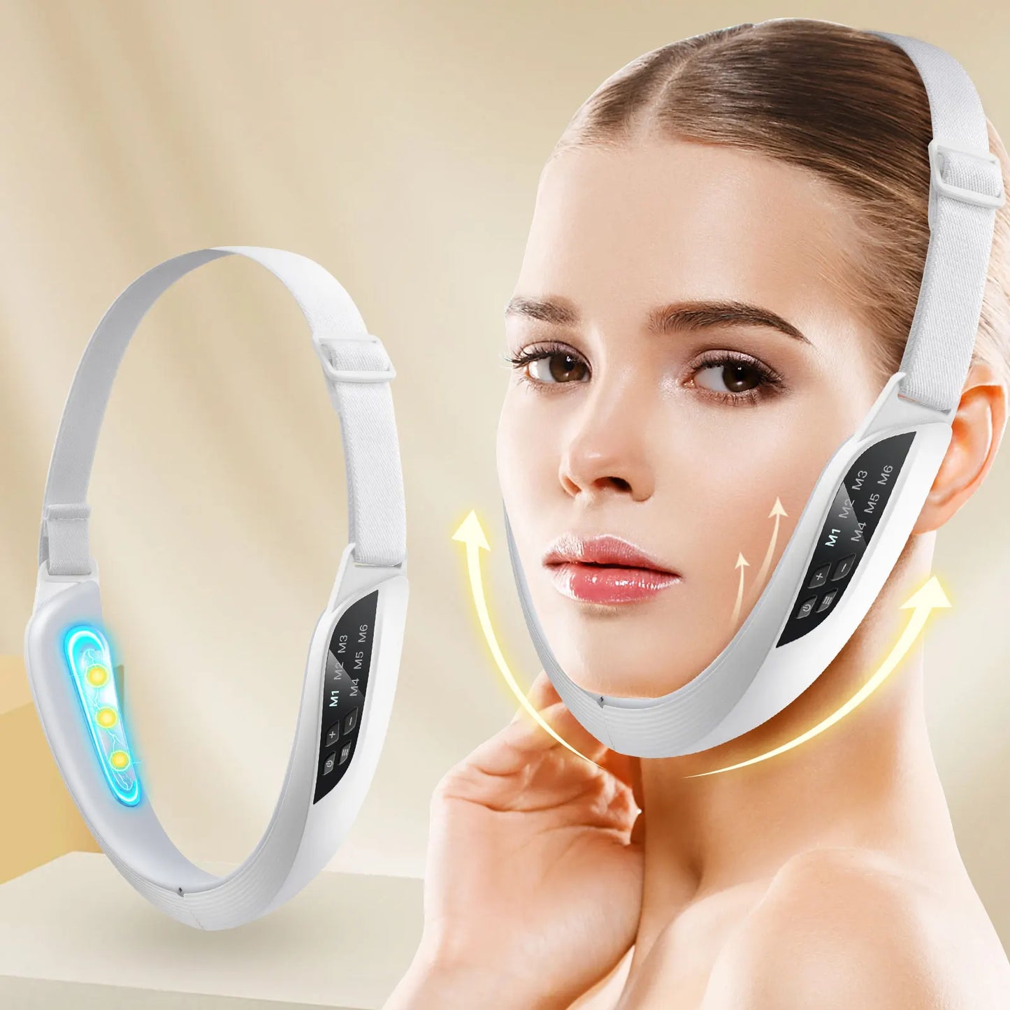 Dispositivo Reafirmante Facial V-Shape | Masajeador Eléctrico para Lifting, Afinado Facial y Papada