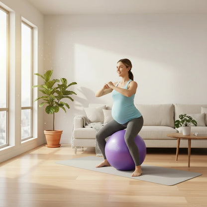 Pelota Mini de Yoga y Pilates 25 cm Antideslizante y Anti Explosión para Entrenamiento y Rehabilitación