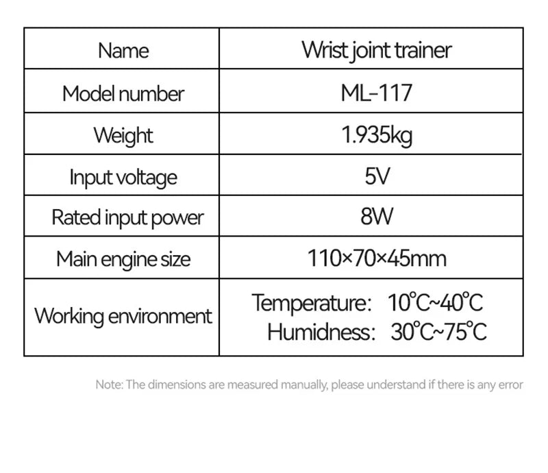Dispositivo Eléctrico de Rehabilitación de Mano – Entrenador Funcional para Ictus y Hemiplejia con Velocidad Ajustable