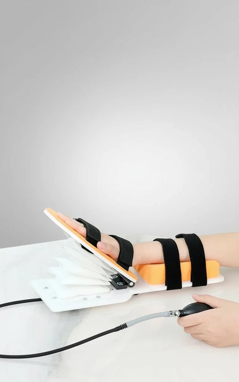 Dispositivo Eléctrico de Rehabilitación de Mano – Entrenador Funcional para Ictus y Hemiplejia con Velocidad Ajustable