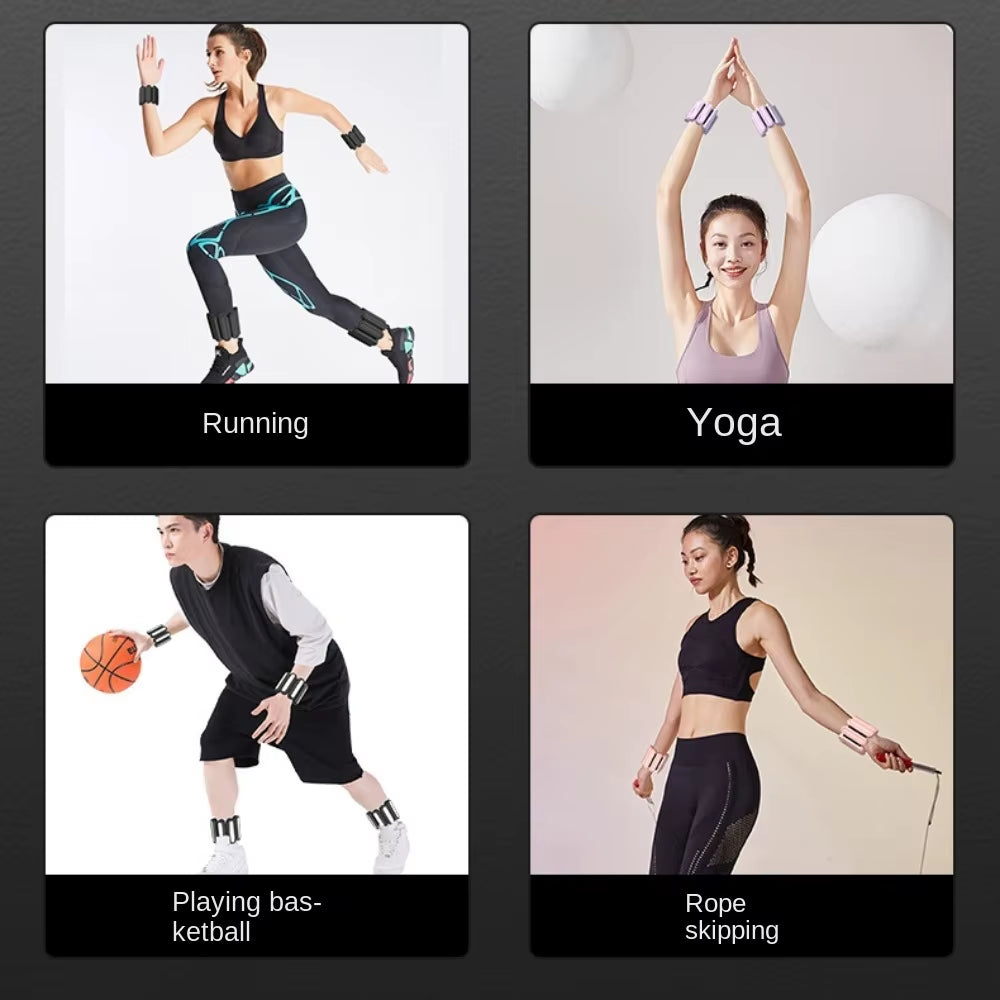 High Quality Exercise Gear Sandbag Weight Bracelet Fitness Equipment Silicone Wrist Band Adjustable Ankle Strap Outdoor