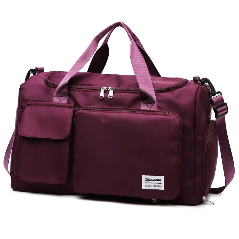 Large Capacity Carry-On Travel Bag - Weekender Duffle with Shoe Compartment for Women, Ideal for Sports and Fitness
