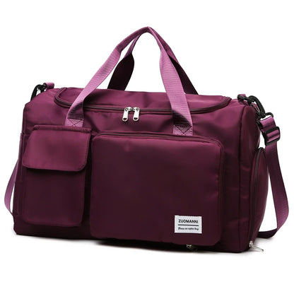 Large Capacity Carry-On Travel Bag - Weekender Duffle with Shoe Compartment for Women, Ideal for Sports and Fitness
