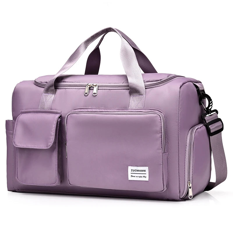 Large Capacity Carry-On Travel Bag - Weekender Duffle with Shoe Compartment for Women, Ideal for Sports and Fitness