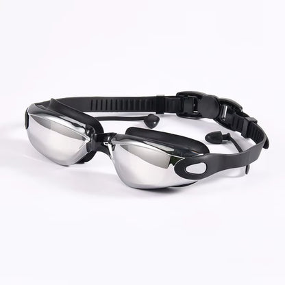 Professional Anti-Fog UV Protection Swimming Goggles for Adults - Waterproof Adjustable Silicone Swim Glasses for Men and Women