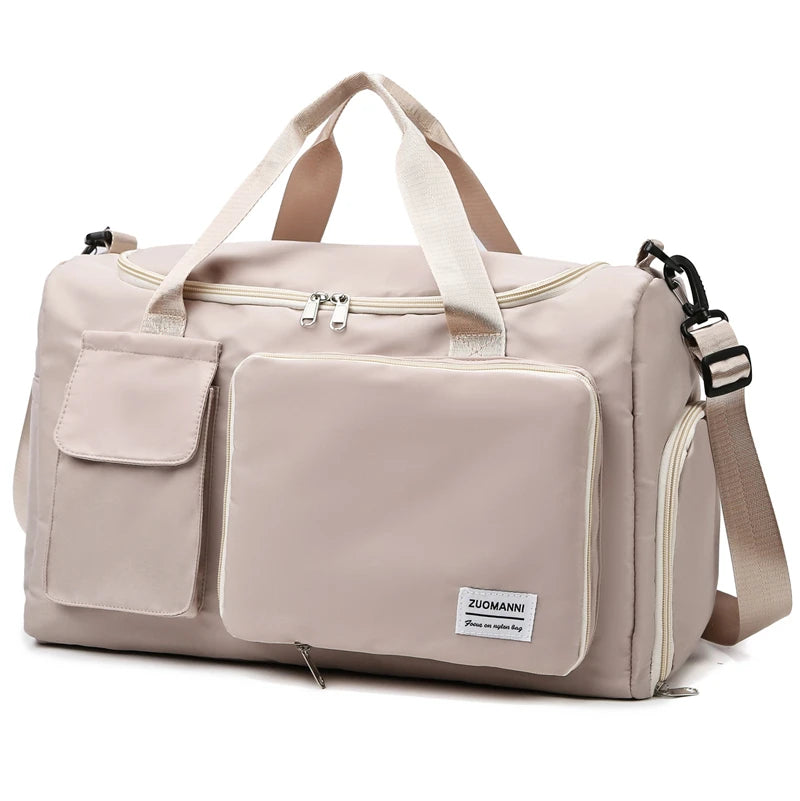 Large Capacity Carry-On Travel Bag - Weekender Duffle with Shoe Compartment for Women, Ideal for Sports and Fitness