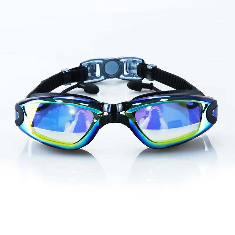 Professional Anti-Fog UV Protection Swimming Goggles for Adults - Waterproof Adjustable Silicone Swim Glasses for Men and Women